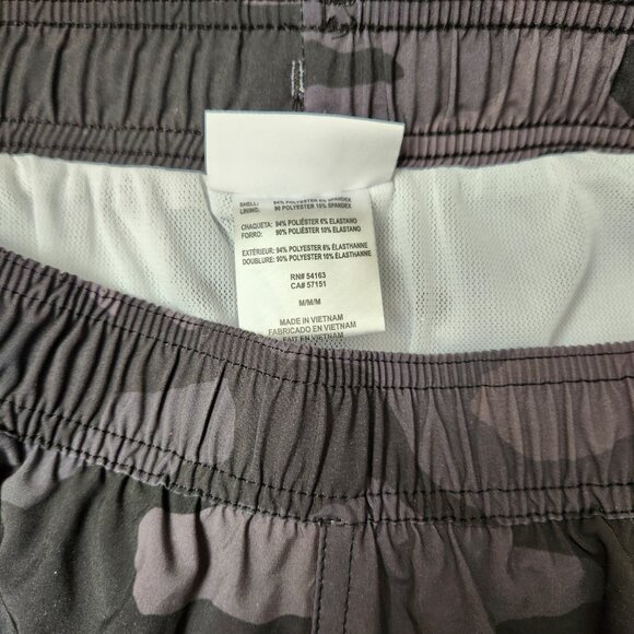 Calvin Klein Black Camo Stretch Euro Volley Solid 5" Swim (Median) - Picture 4 of 4